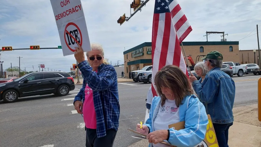Photo of the Jacksonville No Kings Protest, courtesy of the Northeast Texas National Organization for Women.