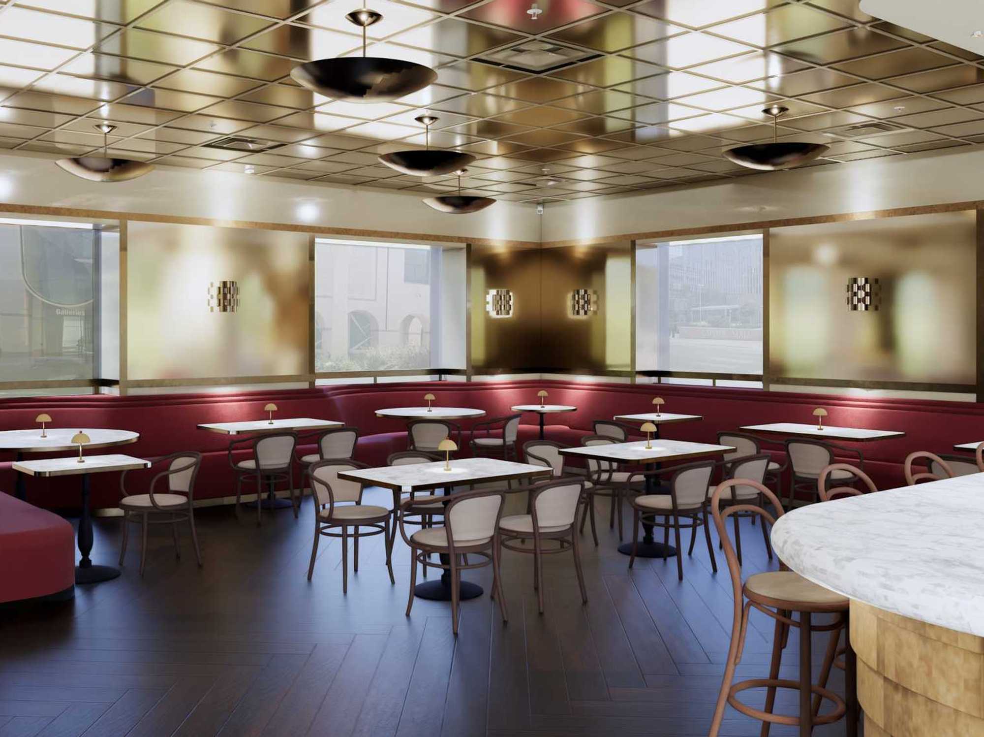 Cafe Fleurs de Nuit at the Blanton interior