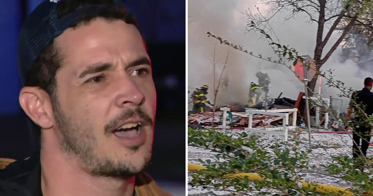 Neighbor describes "bomb-like" blast as he pulls woman from rubble after Lake Dallas home explosion