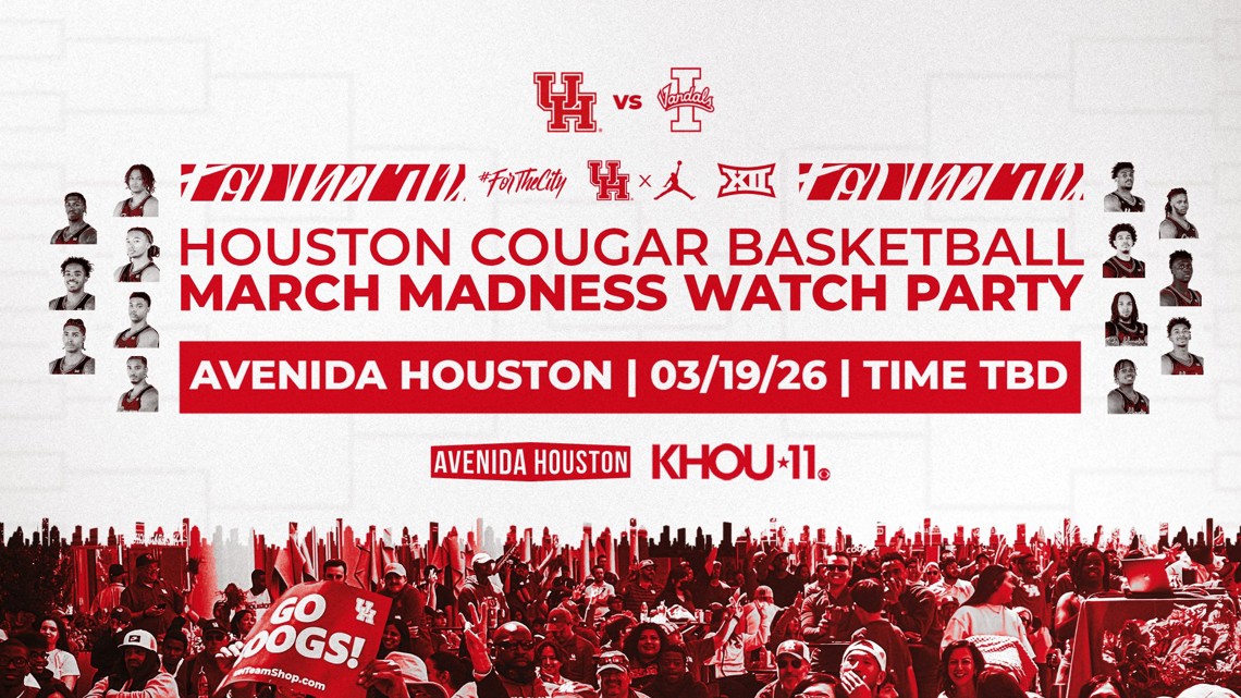 Join us downtown Thursday for a University of Houston NCAA Tournament watch party!