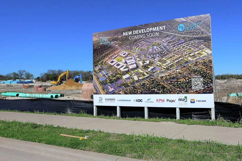 Construction is underway at the University Hills site, selected in Elon Musk’s Boring Co. tunneling competition, near East Wheatland Road and South Lancaster Road in Dallas on March 12, 2026. (Steve Nurenberg/Special Contributor)