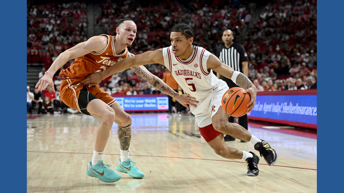 Acuff and Brazile lead No. 20 Arkansas past Texas