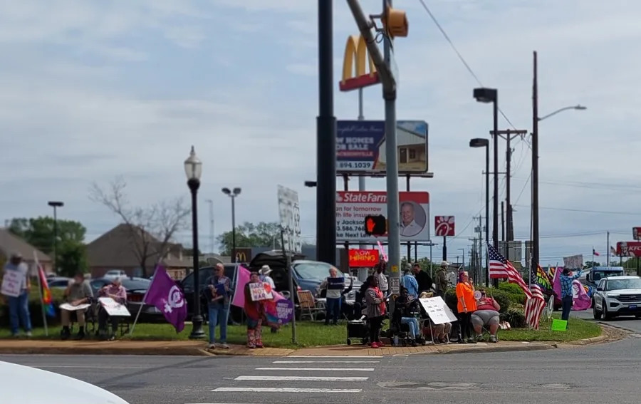 Photo of the Jacksonville No Kings Protest, courtesy of the Northeast Texas National Organization for Women.