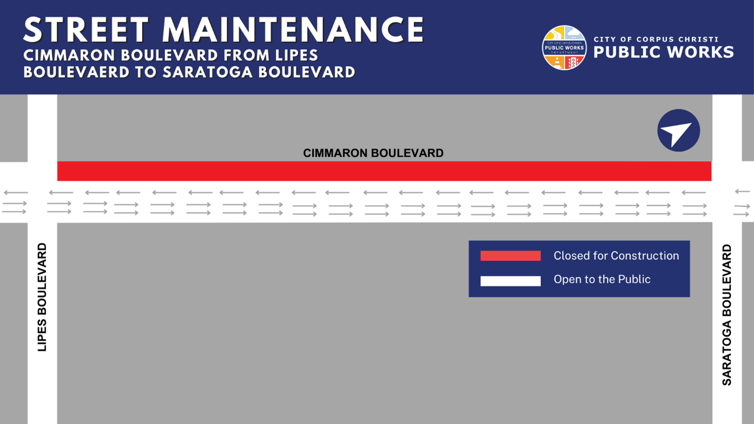 Map showing closure on Cimmaron.