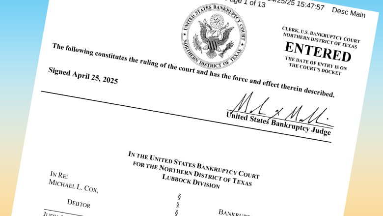 Judge rejects Lubbock man’s efforts to use bankruptcy to avoid millions of debt in Ferrum Capital case