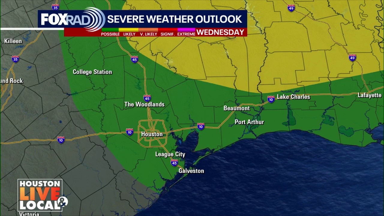 Houston weather: Warm Tuesday, storms Wednesday