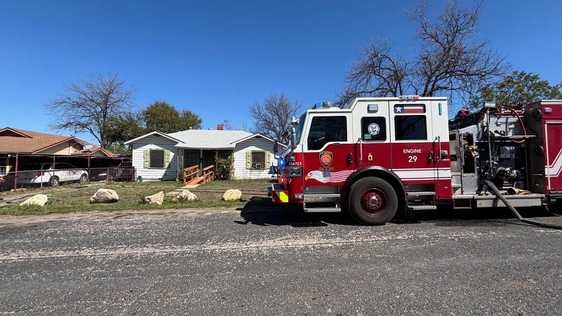 Fast-moving fire rips through shed behind home on southeast side of San Antonio