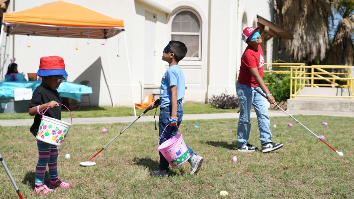 Beeping Easter egg hunt brings inclusive fun for kids with vision loss in San Antonio