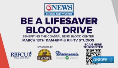 Blood drive happening today at 3NEWS studios