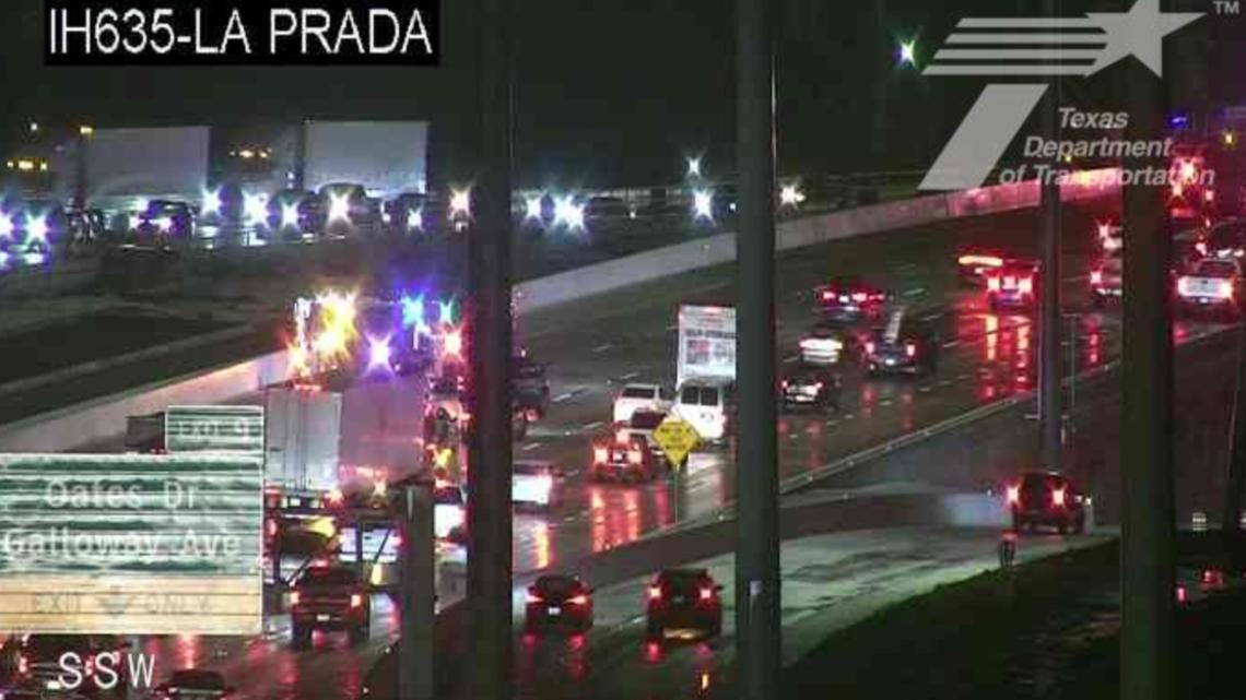 Crash shuts down several southbound lanes of I-635 in Dallas, officials say