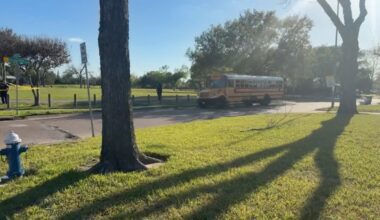 Student hit by gunfire next to school bus in northwest Houston, police say