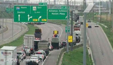 Crash closes northbound I-35W at Texas 170 in Fort Worth