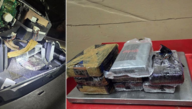 The Texas Department of Public Safety says these package of cocaine were found inside a vehicle during a traffic stop March 23, 2026, near Panhandle, Texas. (Texas DPS)
