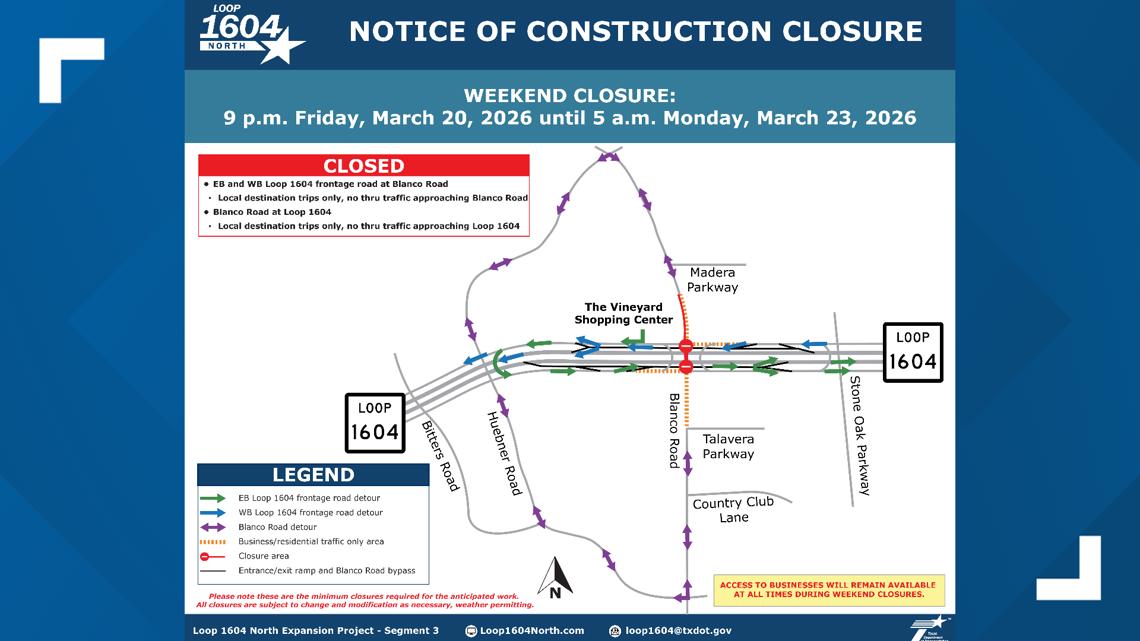 San Antonio's Blanco Road and Loop 1604 to see traffic changes with new 'diverging diamond interchange'
