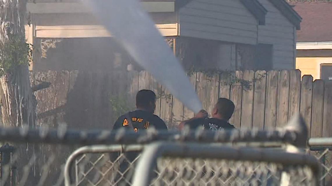 Multiple homes catch fire on Naples Street, one man sent to the hospital