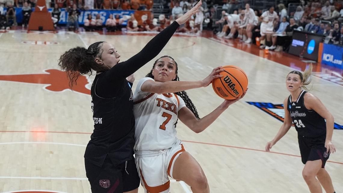 Texas women dominate Missouri State 87-45, advance in NCAA tourney