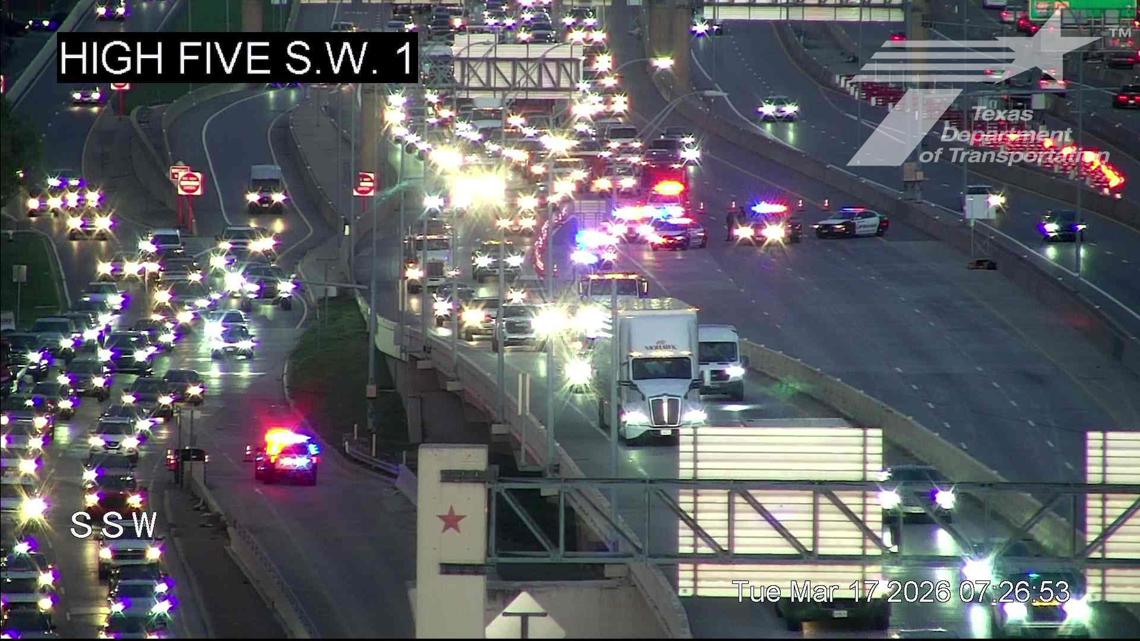 Traffic Alert: All eastbound lanes of I-635 closed at US 75, officials say