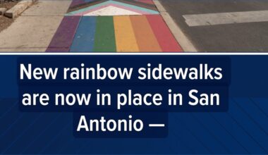 San Antonio unveils rainbow sidewalks after crosswalk removal