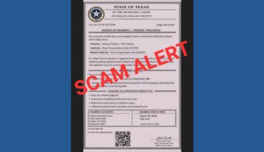 Dallas police warn of text scam involving Municipal Court