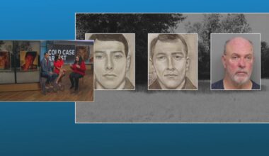 Renown Houston forensic sketch artist compares original drawing with mugshot of accused Lovers Lane killer