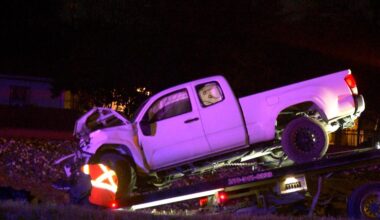 Train crashes into unoccupied pickup truck west of downtown San Antonio, police say