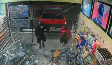 Pickup crashes into Dallas business during burglary, suspects flee scene