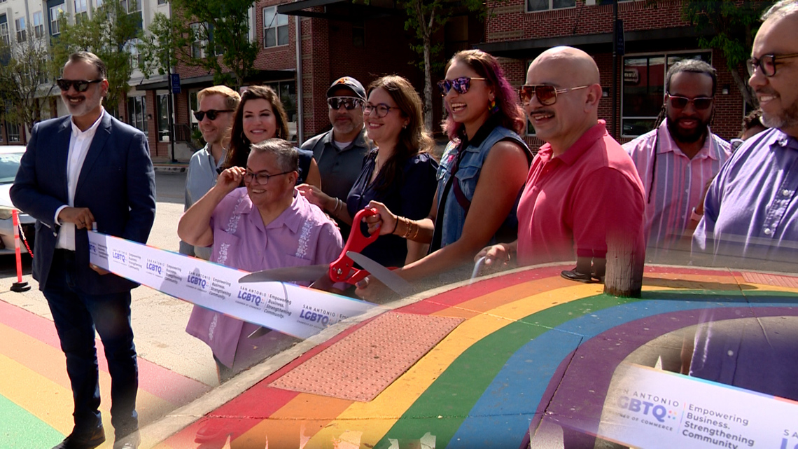 Colorful comeback: Rainbow sidewalks unveiled in San Antonio's Pride Cultural Heritage District