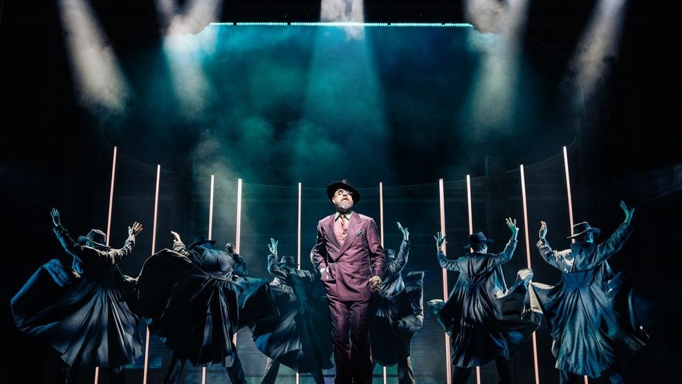 Eric Anderson (center) & cast in the Broadway Production of The Great Gatsby (c) Matthew Murphy and Evan Zimmerman.