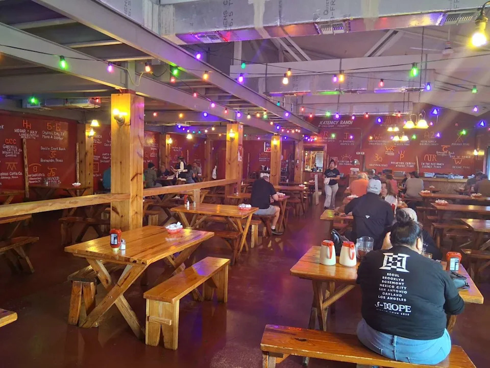 Inside the Little Red Barn Steakhouse in San Antonio, Texas. (Eric Moreno for MySA)