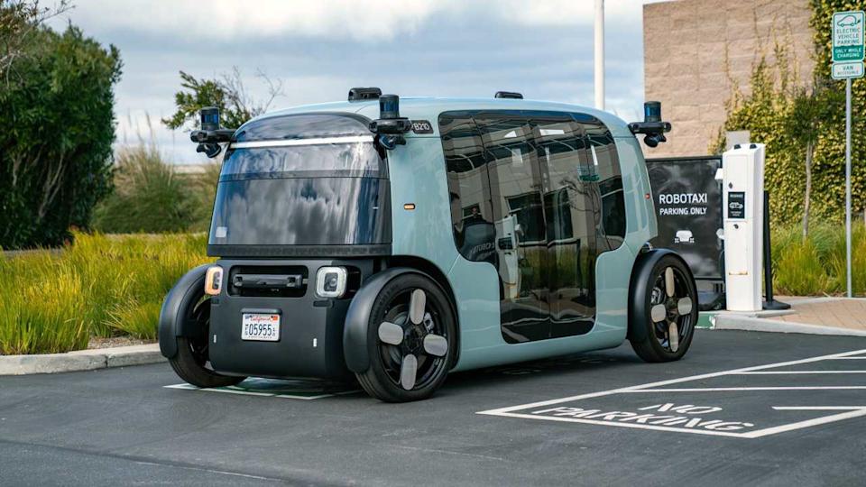 Zoox robotaxi driving on public roads in California