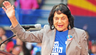 A picture of Dolores Huerta in Phoenix in 2016.