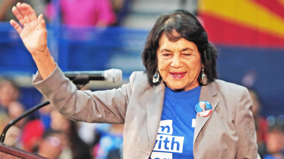 A picture of Dolores Huerta in Phoenix in 2016.
