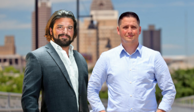 A picture of Brandon Herrera on the left and Tony Gonzales on the right.