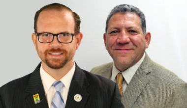 A picture of David Stout on the left and Sergio Coronado on the right.
