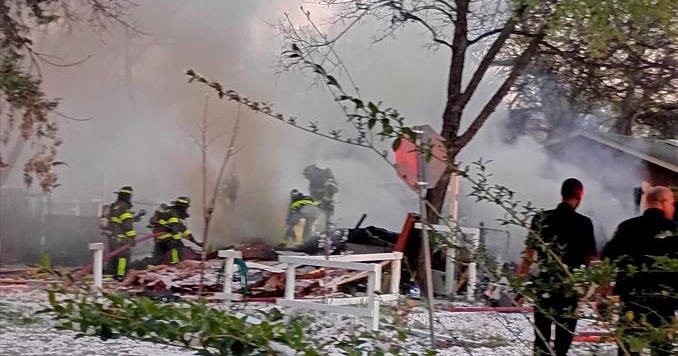 Apparent explosion sparks house fire, evacuations in Lake Dallas