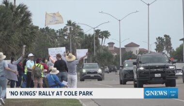 Protesters line Ocean Drive during ‘No Kings’ rally