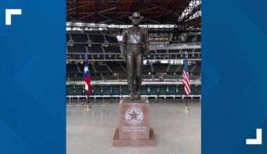 Texas Rangers unveil statue with controversial history at Globe Life Field