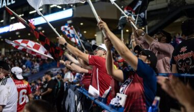 FC Dallas soccer fans cheering