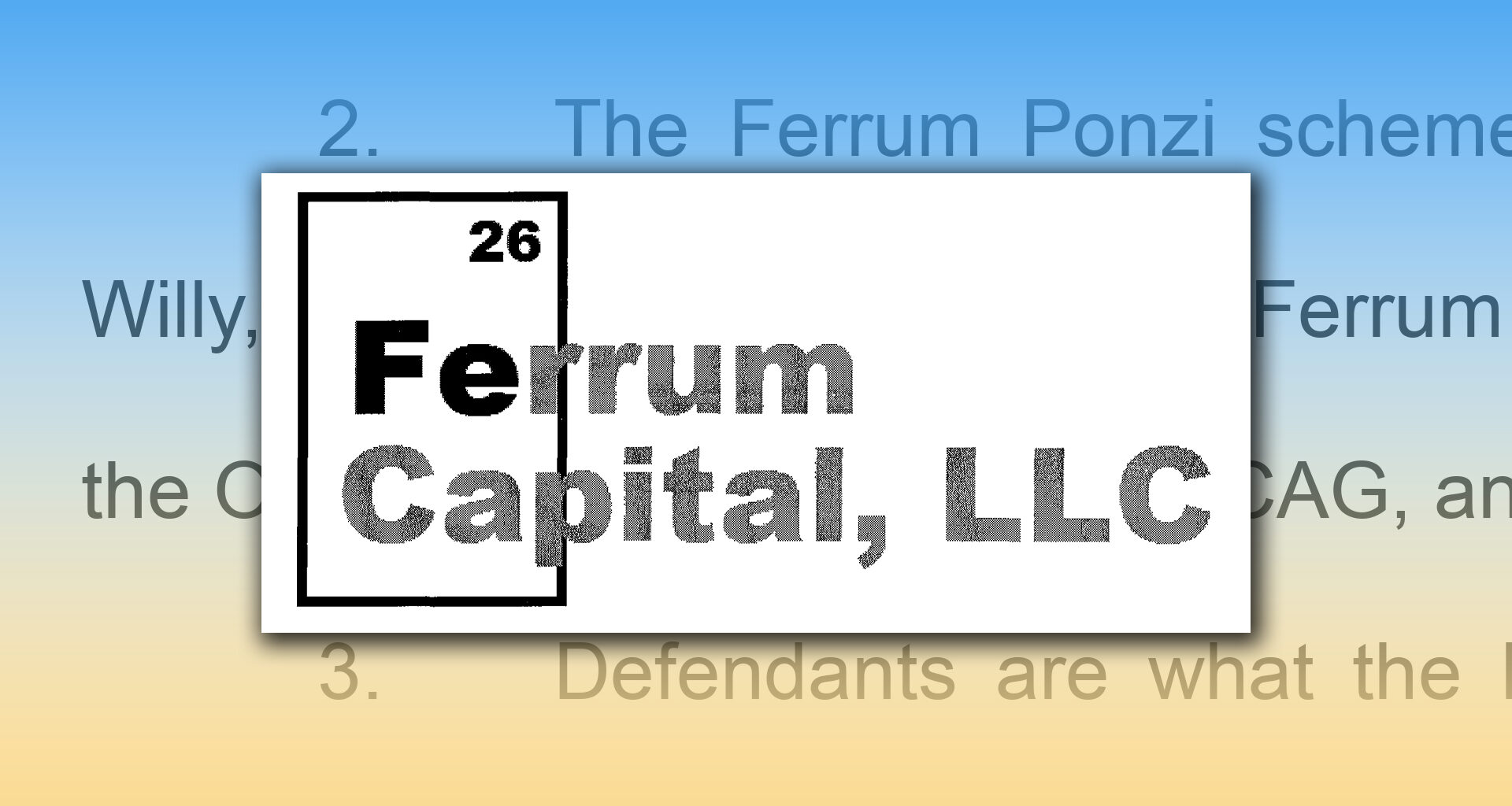 People who made money at start of Ferrum’s ‘Ponzi scheme’ targeted to pay back half or defend themselves in court