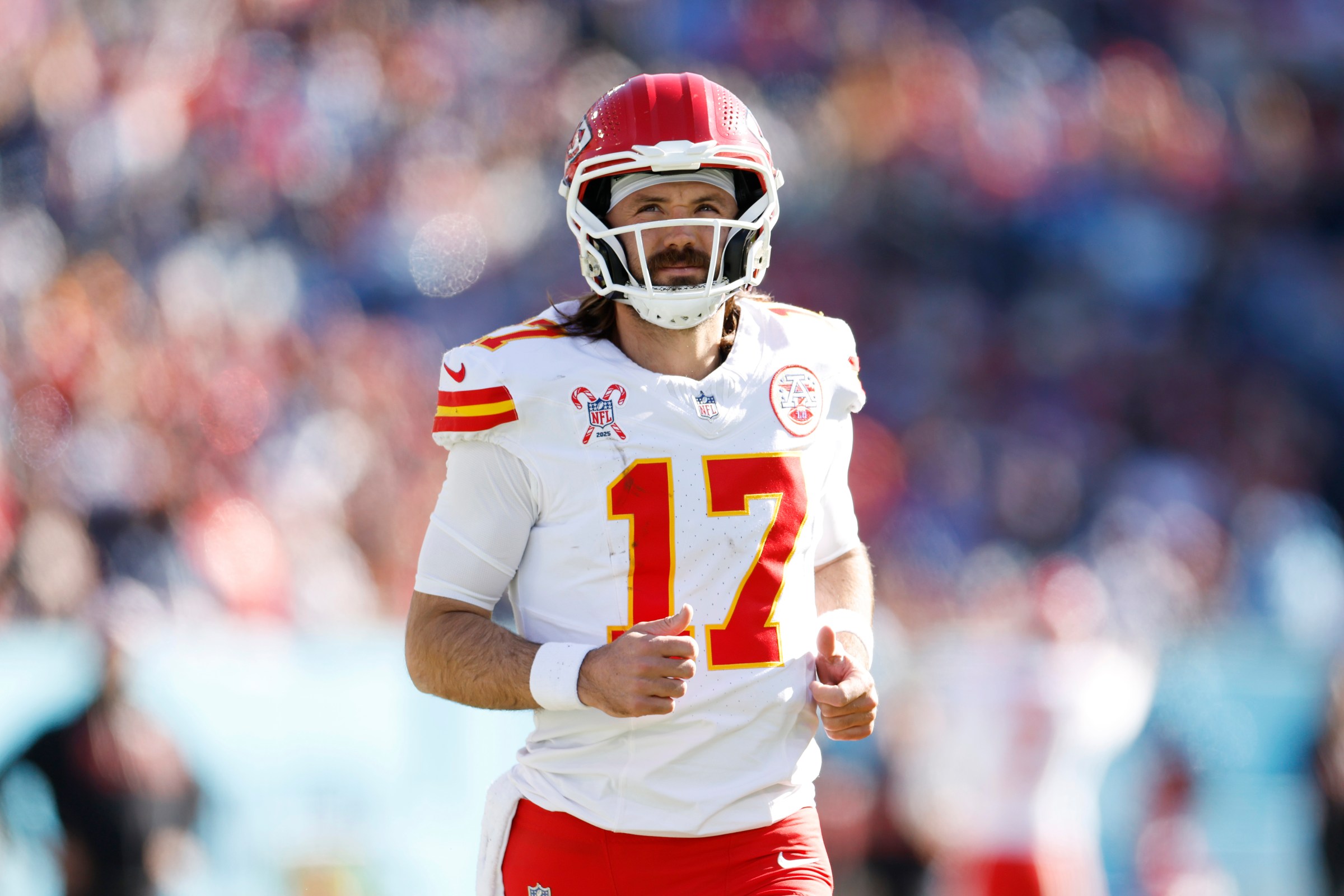 NASHVILLE, TENNESSEE - DECEMBER 21: Gardner Minshew #17 of the Kansas City Chiefs