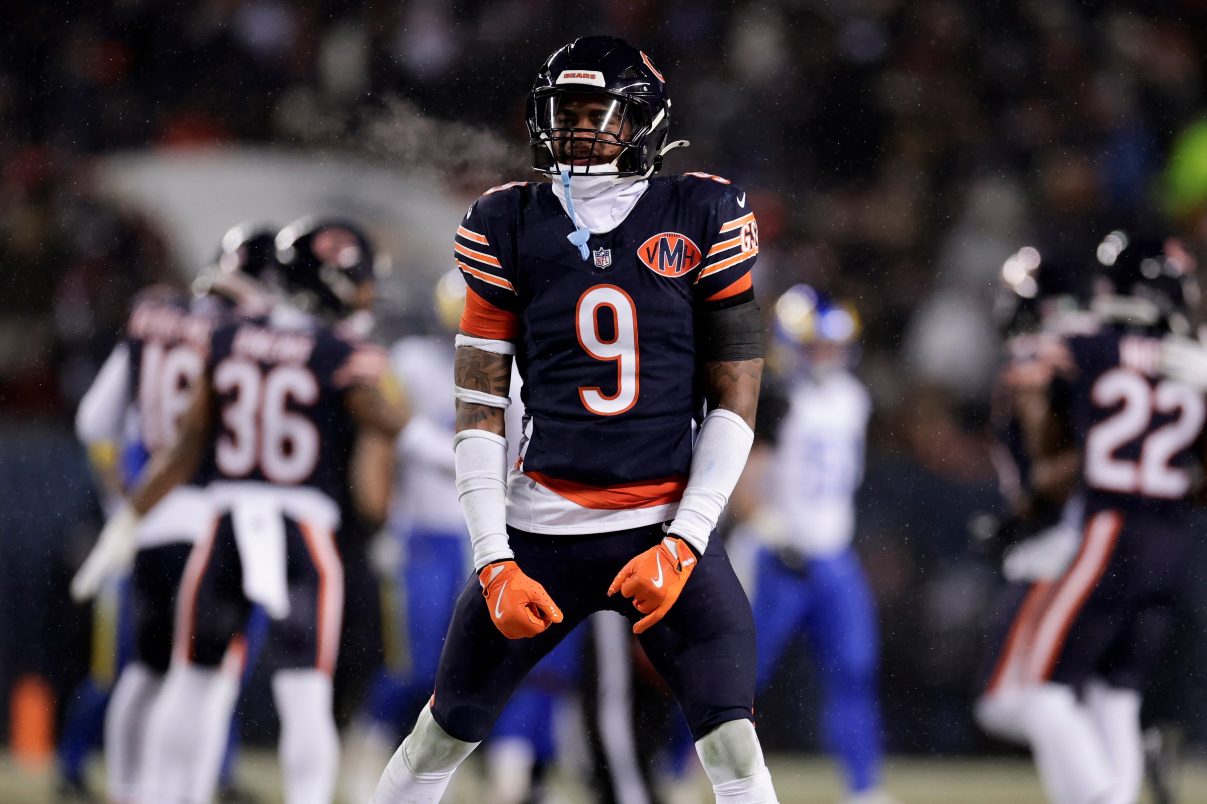 Jaquan Brisker #9 of the Chicago Bears