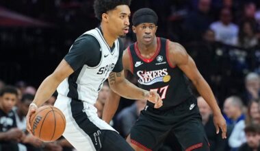 Philadelphia 76ers' VJ Edgecombe suffers back injury vs. San Antonio Spurs