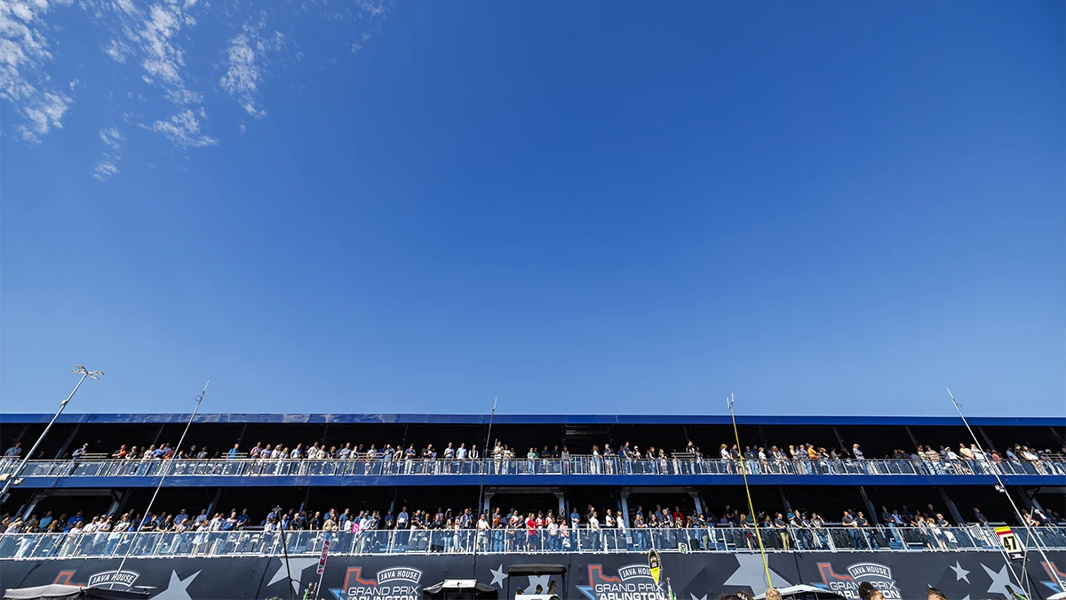 Skyline of the stands at the Arlington Grand Prix