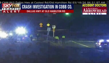 Serious crash closes intersection on Dallas Highway in Cobb County