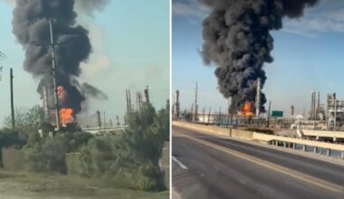 Massive explosion at crude oil refinery rocks Texas city as residents told to shelter in place