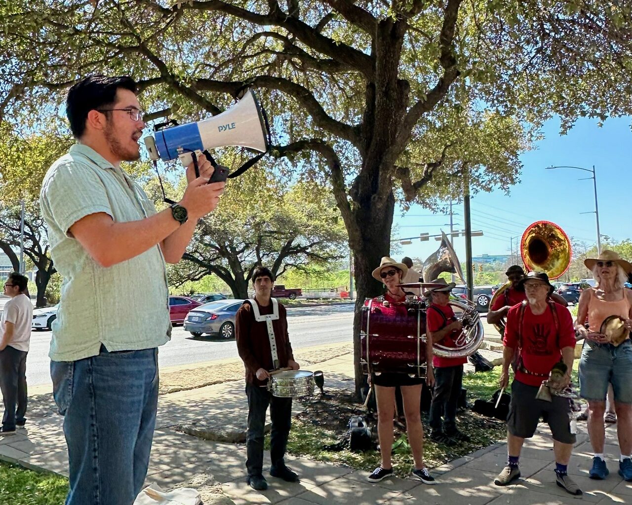 Austin, TX protest against police collaboration with ICE.