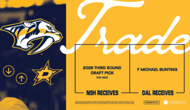 Predators Acquire Third-Round Pick in 2026 NHL Draft From Dallas