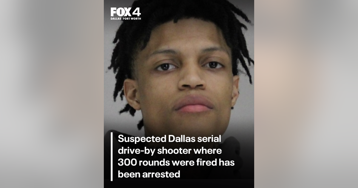 Dallas man arrested in 2024 drive-by shootings where 300 rounds were fired