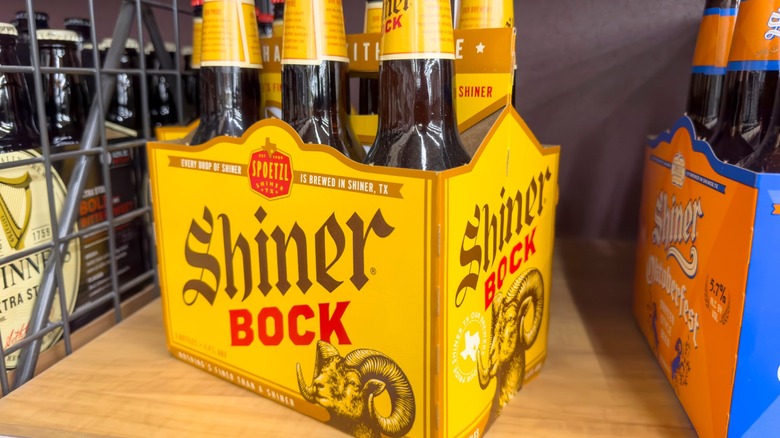 Six-pack of Shiner Bock Beer