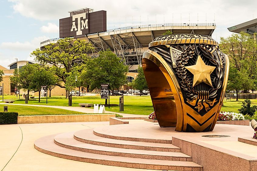Texas A&M University campus in College Station, Texas